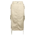 thumbnail image 5 of Sngxgn Women's Basic Versatile Stretchy Flared Casual Mini Skater Skirt(Khaki,XL), 5 of 6