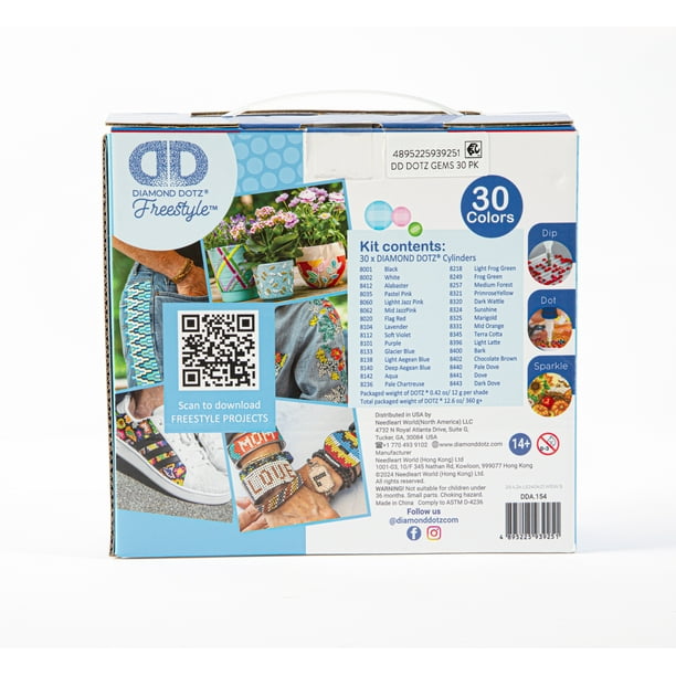 DIAMOND DOTZ® Freestyle DOTZ® Designers JUMBO Pack - 30 Colors