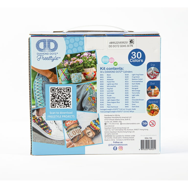 DIAMOND DOTZ® Freestyle DOTZ® Designers JUMBO Pack - 30 Colors