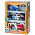 thumbnail image 2 of Driven Micro Rescue Fleet Lights & Sounds Vehicle 3-Pack (Fire Truck, Police SUV & Helicopter), 2 of 2
