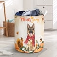 thumbnail image 3 of Happy Thanksgiving German Shepherd with Turkey Pumpkins Autumn Vibes Foldable Laundry Basket Alsatian Dog Lover Gifts Organizer Storage with Handles - 12018, 3 of 5