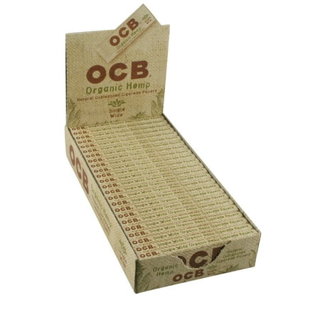 Ocb Rolling Papers - 24pc Display - OCB Organic Hemp Rolling Papers - Single Wide