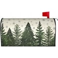 thumbnail image 2 of Christmas Tree Mailbox Cover 21" X 18" Winter Snowflake Pine Tree Magnetic Mailbox Wraps Standard Size Post Letter Box Cover for Outdoor Decoration Garden Decor, 2 of 6