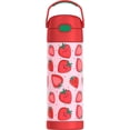 thumbnail image 1 of Thermos Children's Stainless Steel Vacuum Insulated Water Bottle with Spout Lid, 470ml, Strawberry Color, 16oz/473ml, BPA-Free, 1 of 5