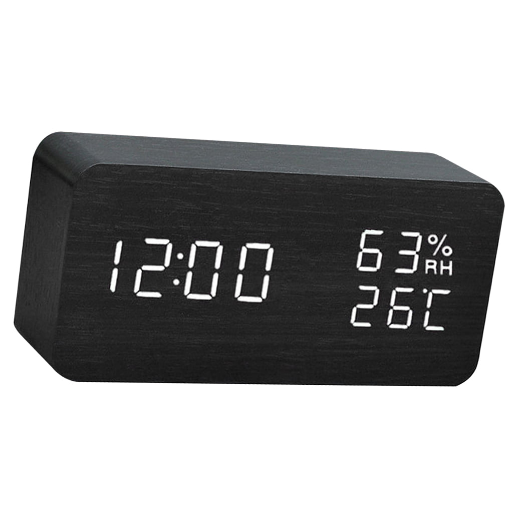 Marble Intelligent Induction LED Sound Control Alarm Clock Room Timer Calendar 
