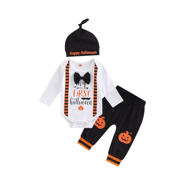 Newborn Baby Boy Cotton Top Bodysuit Romper Pants Leggings Hat Outfit Clothes