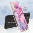 thumbnail image 6 of Designed for Samsung Galaxy A05s Marble Case, Ultra Thin Girls Women Plating Marble Designed Flexible Soft TPU IMD Marble Protective Case Cover for Samsung Galaxy A05s - Pink, 6 of 11