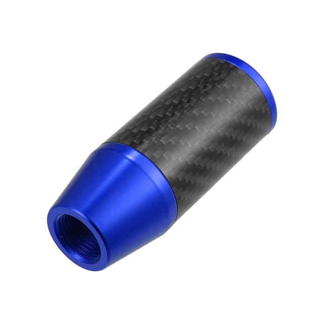 Automático Manual Engranaje Palo Cambio Perilla Carbono Fibra Patrón Azul