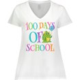thumbnail image 3 of Inktastic 100 Days of School Party Women's Plus Size V-Neck T-Shirt, 3 of 5