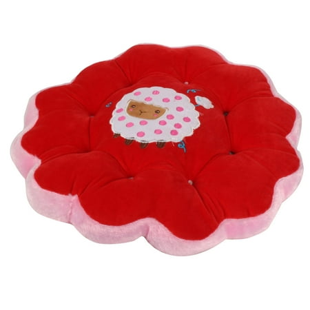 Office Polyester Sheep Pattern Flower Shaped Chair Seat Cushion