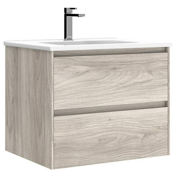 Ws Bath Collections Perla C60 Perla 24" Wall Mounted Single Basin Vanity Set - MultiColor
