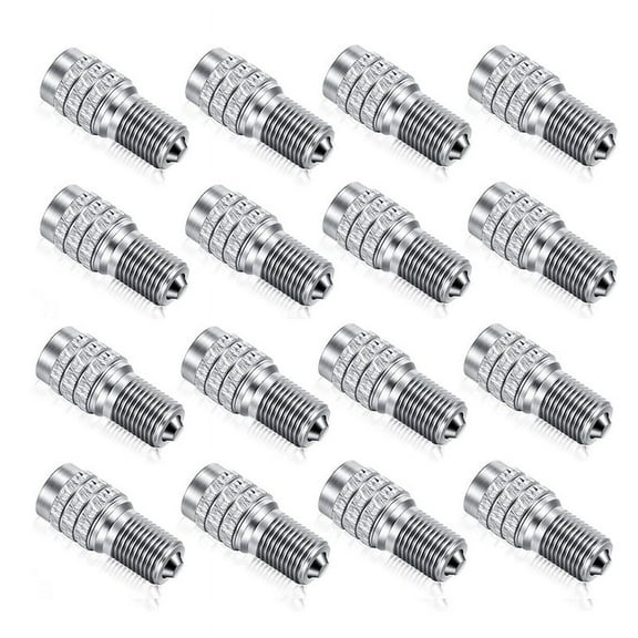 16pcs Double Valve Stem Cap Inflate Tire Caps Flow Through Tires for High Pressure Truck Car RV Semi Bus