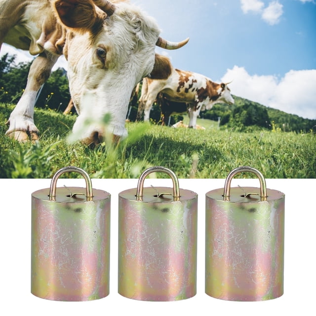 Cloche de Vache, 3 Pcs Résistant à l'Usure Anti-Vol Durable Cloche en Alliage Anti-Perte pour Extérieur pour Ferme No. 1 Cloche, No. 2 Cloche, No. 3 Cloche, No. 4 Cloche, No. 5 Cloche