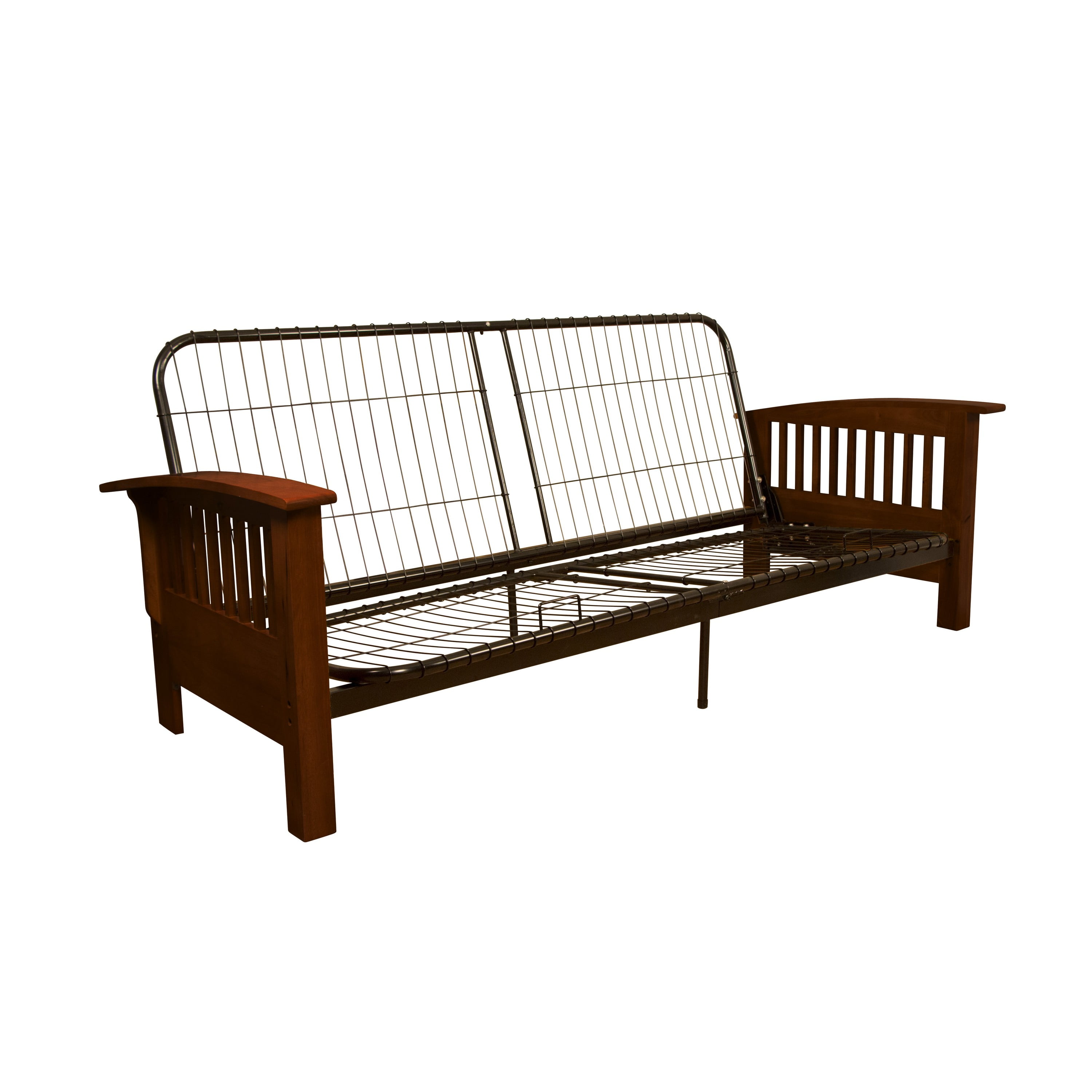 Morris Mission Style Futon Sofa Sleeper Bed Frame Queen Size