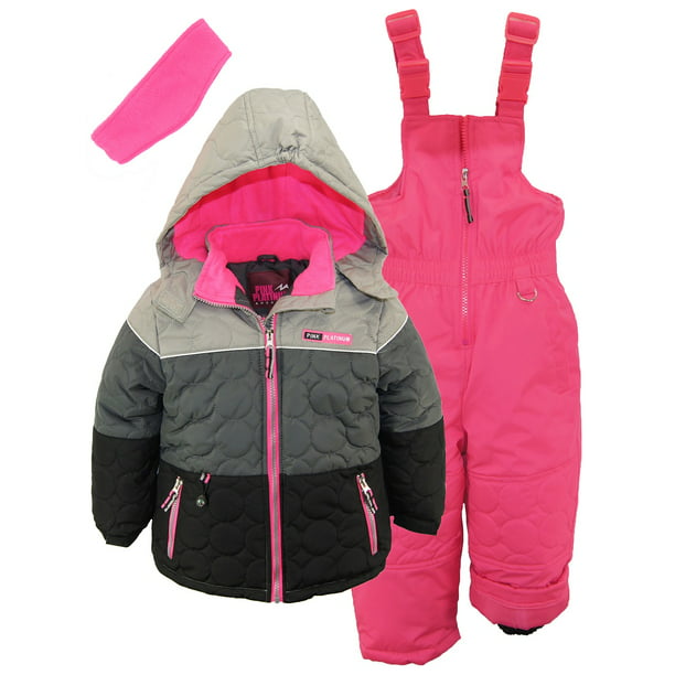 Pink Platinum - Pink Platinum Little Girls Snowsuit Quilted Jacket ...