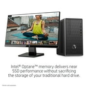 HP Pavilion Desktop Tower, Intel Core i3-8100, Intel UHD Graphics 630, 1TB HDD + 16GB Intel Optane memory, 4GB SDRAM, DVD, Mouse and Keyboard, Ash Silver, 590-p0033w