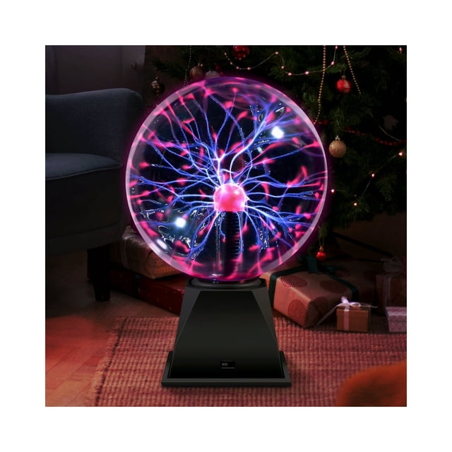 YOPTOP 5 Inch Plasma Globe Extra Large Science Learning Toy Nebula Thunder Lightning for Kids Bedroom Decorative Lamp Novelty Toy Gift Idea(Red Touch Voice),6"