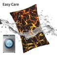thumbnail image 6 of Yiaed Orange Lightning Print Brushed Microfiber Envelope Pillowcases, Standard,Envelope Closure Pillow Cases(No pillow core)-16"x24", 6 of 6