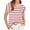 Red, variant on Spencer Womens Cap Sleeve Tops Casual Crewneck Tank Tops Summer Basic Tee Shirts Loose Striped T-Shirts Fashion (S, Black)