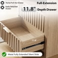 thumbnail image 5 of Ktaxon Nightstand with Charging Station, Night Stand Modern End Table with 2 Drawers, Bedside Table with Open Storage for Bedroom, Gray, 5 of 7