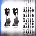 thumbnail image 2 of Calcetines de baloncesto digitales para hombre, calcetines deportivos profesionales con fondo de toalla grueso, calcetines de tubo medio de élite para mujer, calcetines de caña alta, 2 of 6