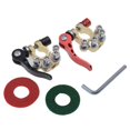 thumbnail image 2 of 1 Pair Black Red Car Battery Terminals Connector Clamp Screw Quick Disconnect Release, 2 of 5
