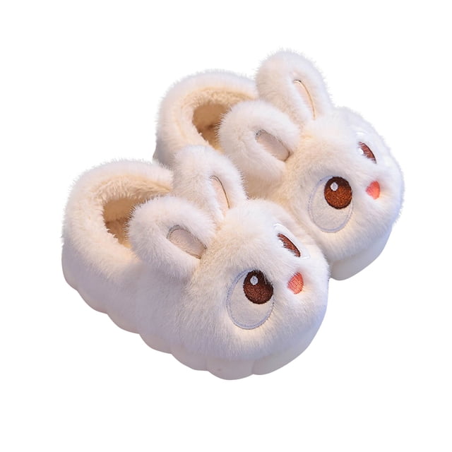 Girl's Slippers Ohufall Winter Children Add Plush Non-slip Keep Warm Home Slippers