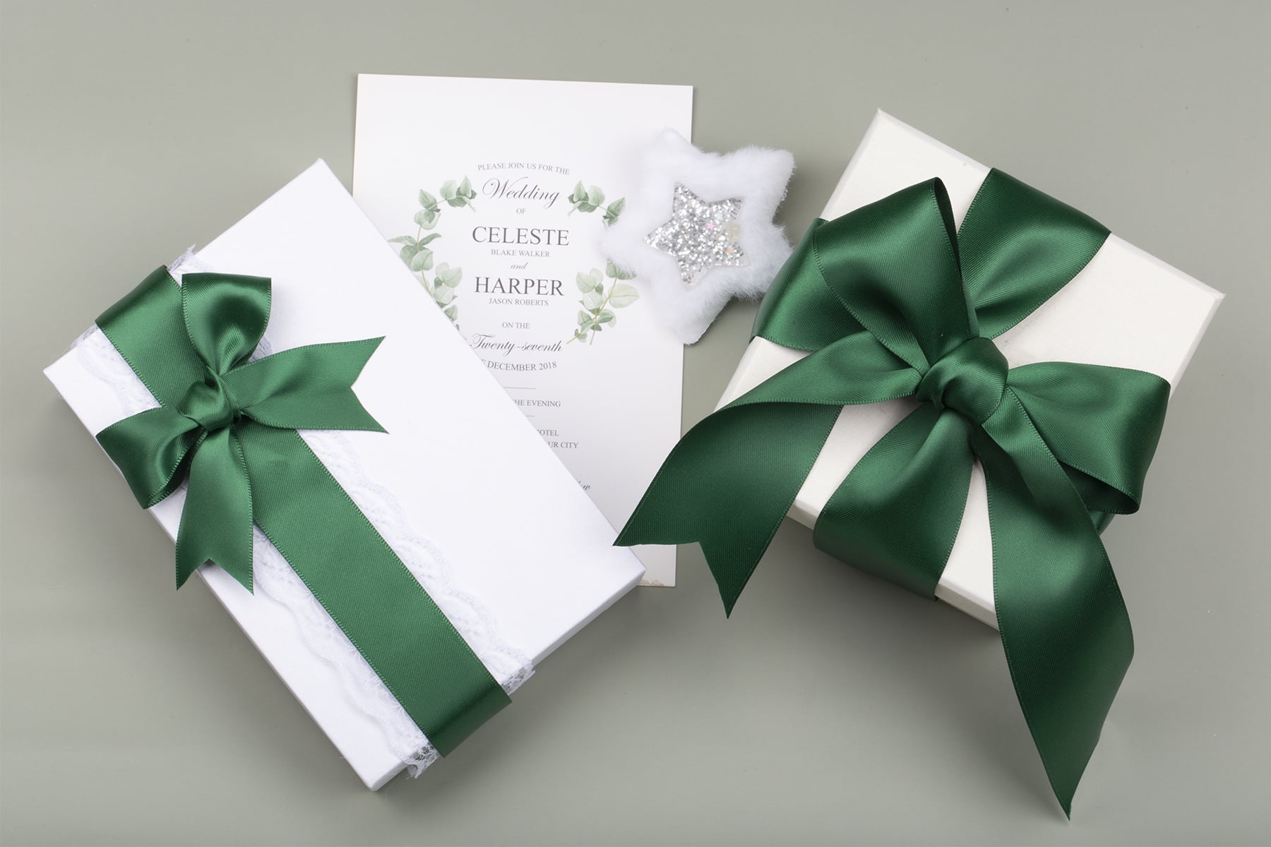 Joycrosso 1 1/2 Inch Forest Green Solid Satin Ribbon, 100 Yards Double Faced Satin for Gift Wrapping Floral Bouquets Wedding Party Decoration
