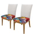 thumbnail image 2 of Gaeub Easter Eggs Square Chair Seat Covers, Stretch Fitted Printed Chair Seat Cushion Cover for Kitchen, Office - One Size, 2 of 9