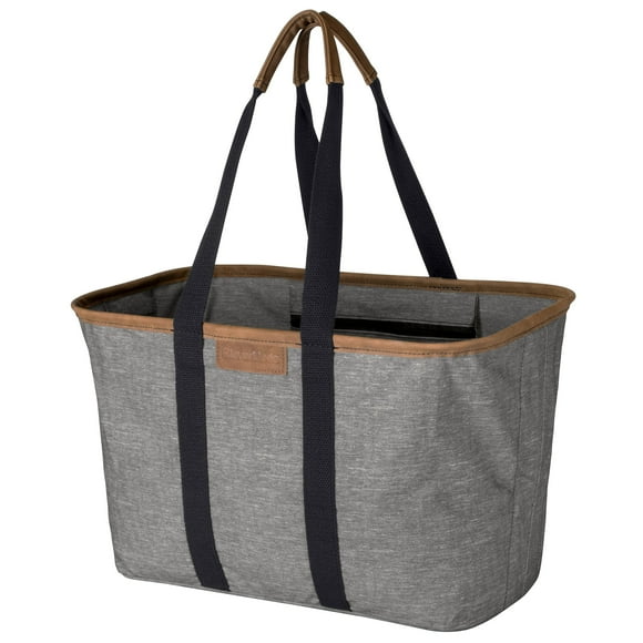 Bolsa de mano CleverMade plegable LUXE Heather Gris/Black 30L