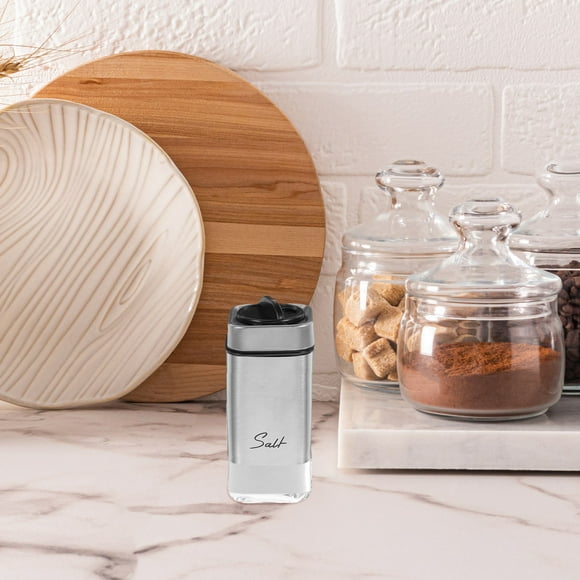 Minkissy 2 Pcs Salt And Spice Container Versatile Use Stainless Steel Jar Multi