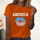 thumbnail image 2 of Blusa informal de manga corta con cuello redondo y estampado suelto de verano para mujer con estilo OAVQHLG3B Store  lin121212, 2 of 4