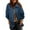 Navy Blue, variant on XFLWAM Women's Jean Jacket Oversized Button Up Long Sleeve Shirts Lapel Split Denim Jackets Fall Casual Solid Color Coats Navy Blue L