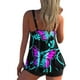 thumbnail image 2 of VISgogo Mujeres Swim Shirt + Shorts, Geometry/Rainbow/Butterfly Print Swimming Tops Traje de baño Pantalones cortos Traje VISgogo  moda, 2 of 8