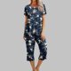thumbnail image 3 of Conjunto de Verano para las Mujeres Impreso Cuello Redondo sin Mangas Y Pantalones, Casual Dos Piezas para las Mujeres, 3 of 5
