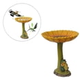 thumbnail image 3 of Estatua de baño de pájaros para jardín y césped al aire libre, fuentes Retro, artesanías, comedero para pájaros, para pájaros rana Zulema estatua de baño de pájaro, 3 of 8