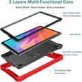 thumbnail image 5 of KOMI Shockproof Case for Hua wei MatePad T10s 10.1/ T10 9.7 Inch,Heavy Duty Full-Body Protective Case w Stand for Hua wei MatePad T10S 10.1" AGS3-L09 AGS3-W09, Red, 5 of 8