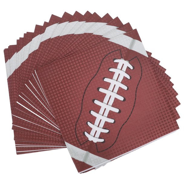 UPGRATOR 48Ud Servilletas De Papel Para Fiestas De Fútbol Rugby Color Café Para Eventos Y Reuniones