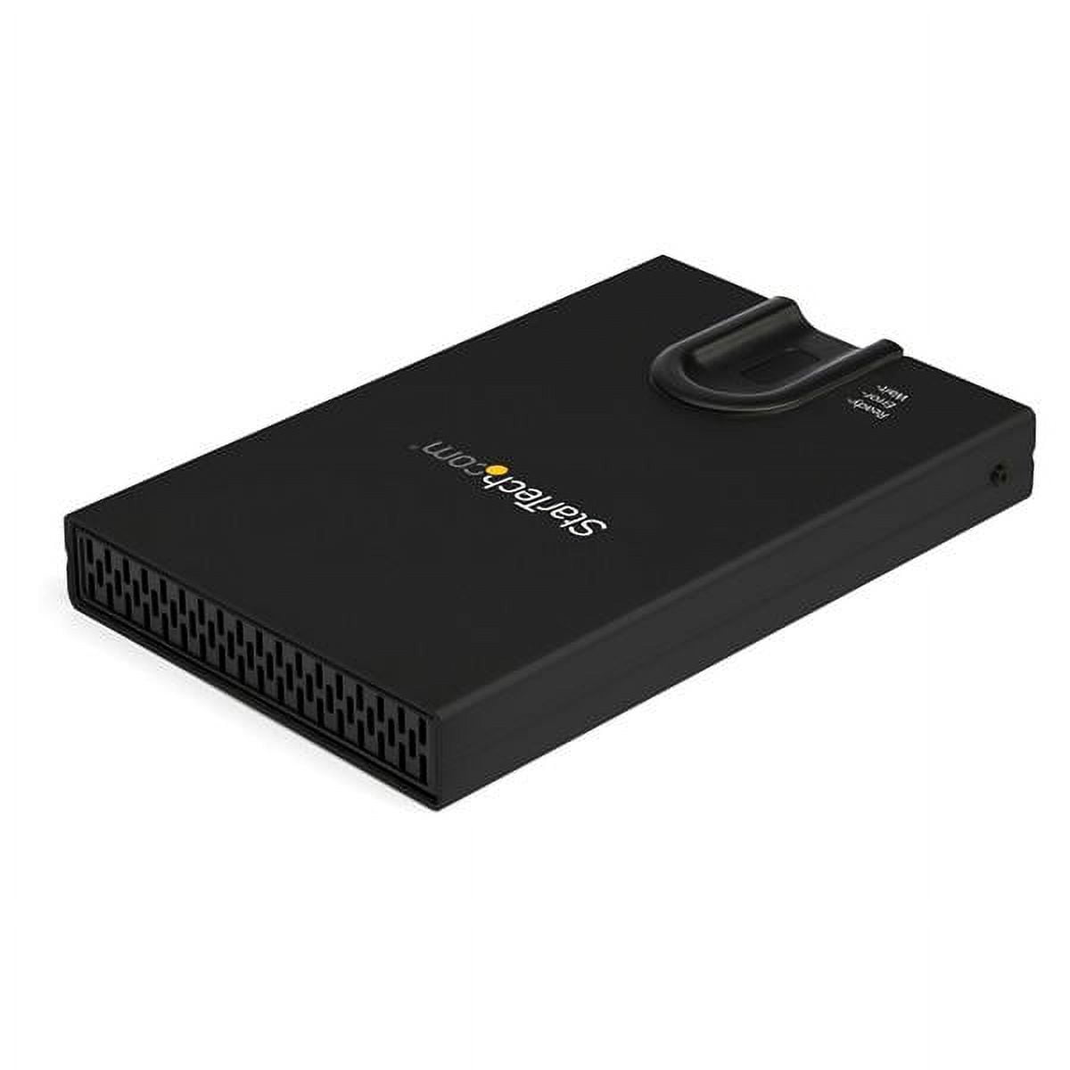 StarTech Biometric Enclosure - 256-bit AES Encrypted USB 3.0 External Hard Drive Enclosure 2.5 SATA HDD/SSD - Fingerprint & Password (244111)"