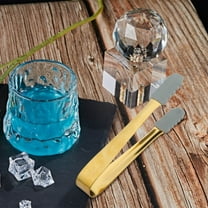 Stainless Steel Ice Tongs with Silicone Tips - Secure Grip for Handling Ice Cubes, Versatile Kitchen Tool for Bartending