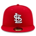 thumbnail image 2 of Men's New Era Red St. Louis Cardinals National Baseball Hall of Fame 59FIFTY Fitted Hat, 2 of 5