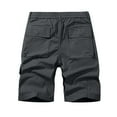 thumbnail image 3 of CaComMARK PI Cargo Shorts for Men Casual Workwear Shorts Loose Summer Outdoor Sports Pants Half Shorts Pants Dark Gray 8(L), 3 of 7