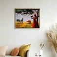 thumbnail image 4 of WERPE African Wall Art for Living Room, Landscape of Black Women with Baby Canvas Prints, African Elephant and Giraffe Under The Tree in The Field, Africa Paintings Decor, 4 of 4