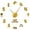 Gold,27inch, variant on Valentine Couple Engaged Personalize DIY Wall Clock Engagement Housewarming Gift Lover Theme Big Time Clock Wedding Home Decor(Black,27inch)