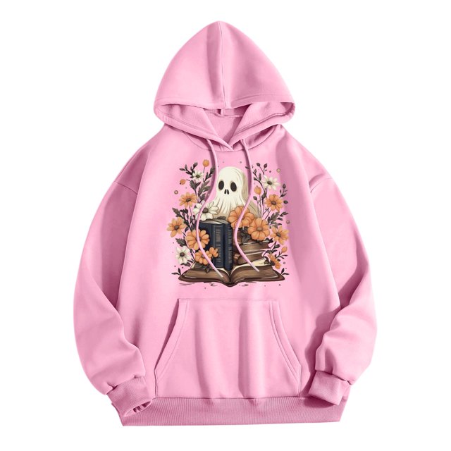 WEAIXIMIUNG Sweat-Shirt pour Femmes Graphique Tendance Décontracté Col Rond avec Poche Imprimé Hoodie