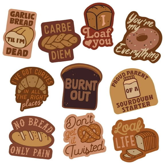 Bread Sticker Extra Large Stickers for Adults Funny Adhesives with Memes
