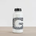 thumbnail image 3 of Letter G Aluminum Water Bottle, Goal Themed Footballs Alphabet Soccer Arrangement Capital Letter Composition, Aluminum Insulated Spill-Proof Travel Sports Water Bottle, Black and White, by Ambesonne, 3 of 4