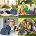 thumbnail image 2 of Geometric Plaid Lunch Tote – Abstract and Moroccan-Inspired Checkered Pattern, Insulated and Reusable Lunch Box with Fashionable Flair, 2 of 6