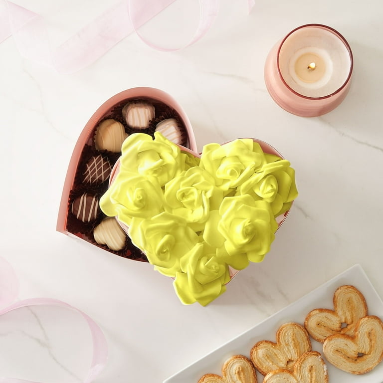 Set of 3 Foam Rose Heart Boxes