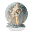 thumbnail image 2 of Decoración navideña de Jesús Escultura de Jesús Figura navideña iluminada Adorno religioso Figura de para estante de mesa Oficina, 2 of 8